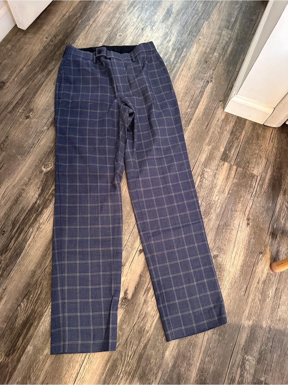 Ralph Lauren Blue Windowpane Dress Pants
